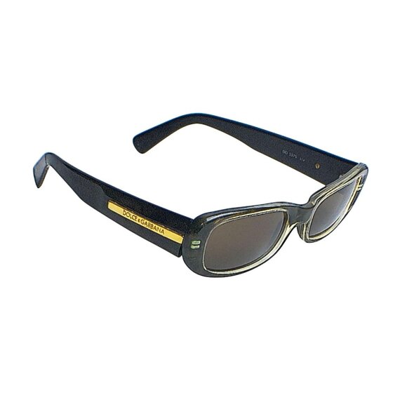 Dolce & Gabbana DG 537S Vintage Sunglasses Gold Accents Made In Italy - Picture 2 of 7